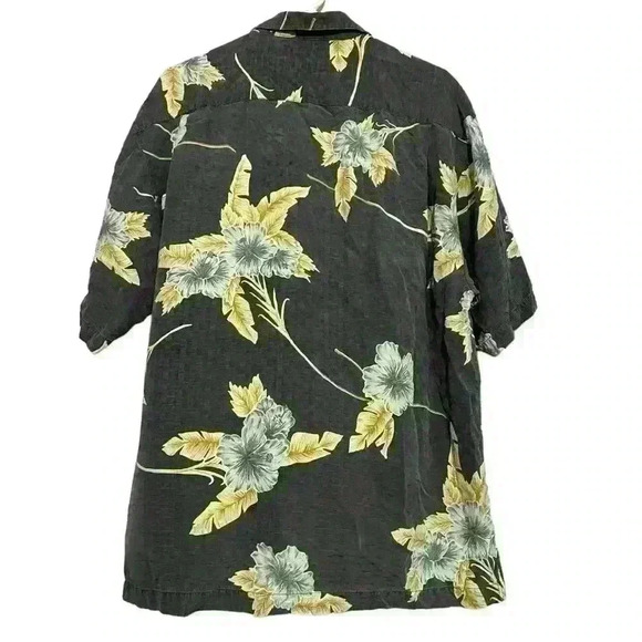 Tommy Bahama 100% Silk Hawaiian Floral Button Down Shirt. Men’s Size Large - Picture 2 of 10